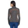 thumbnail image 2 of North End 78697 Women's Flux Mélange Bonded Fleece Jacket-Carbon/ Orange Soda-2XL, 2 of 3