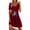 Wine-B, variant on asdoklhq Womens Plus Size Clearance Dresses,Casual Loose Dress for Women,Womens O-Neck Sleeve Sundress Swing Flowy Mini Dress Solid Dress