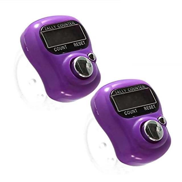 Hand Held Useful Digital Display Knitting Crochet Amigurumi 5 digital display Purple Stich Row Tally Counter 2pcs