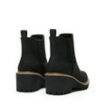 thumbnail image 4 of BURUDANI Women’s Round-Toe Wedge Chelsea Ankle Boots Low Wedge Heel Platform Booties, 4 of 5