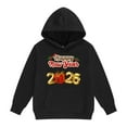 thumbnail image 3 of DHFJKG Happy New Year 2026 Hoodies For Kids Boys Girls Sweatshirt Oversized Letter Print Pocket Toddler Child Hooded Pullover Festive Soft Jumper Tops, 3 of 5