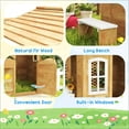 thumbnail image 3 of Outdoor Play Equipment, Wooden Playhouse,Outdoor Playhouse, Natural,White Kids Outdoor Toys,Wood Backyard Playset, Toys Outdoor Sports, 3 of 7