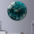 thumbnail image 2 of DESIGNICE Wall Clock,Sleek Design Small Wall Clock,Tempered Glass Silent & Sturdy Timepiece Bathroom Clock,Style10, 2 of 4