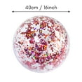 thumbnail image 2 of 40cm16inch Beach Ball Transparent Inflatable Swimming Pool Ball with Beautiful Confetti Sequins for Summer Party Park, 2 of 6