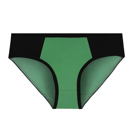 

YIWEI Plus Size Panties Contrast Color Cotton Oversized Ladies Hip Lift Briefs Dark Green 4XL(110-130kg)