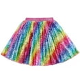 thumbnail image 2 of Fancifize Sparkly Sequin Skirt for Girls Toddler & Kids Elastic Waistband A-Line Sparlky Mini Skirt with Lining Glitter Shiny Skirts for Dance Party 2-12Y, 2 of 3