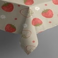 thumbnail image 4 of Red Strawberry Plants Fruit Rectangle Tablecloth 60"x102",Waterproof Polyester Rectangle Table Cloth, Wipeable Spillproof Polyester Tablecloth for Dining, Camping, Indoor and Outdoor, 4 of 6