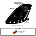 thumbnail image 3 of Spec-D Tuning Black Smoke Projector Headlights w/LED Strip Compatible with 2006-2009 Nissan 350Z with Factory HID Headlight, Left + Right Pair Headlamps Assembly, 3 of 5