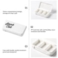thumbnail image 2 of Pill Box Portable Pill Case 3 pill holder; Slots Storage Holder Pocket Size Box Plastic Candy Splitter, Type 2, 2 of 8