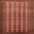 thumbnail image 1 of Ahgly Company Machine Washable Indoor Square Traditional Tomato Red Area Rugs, 7' Square, 1 of 7