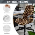 thumbnail image 3 of FKELYI Office Chair Cover with Vintage Leopard Print Armrest Covers 3 Pcs Set Swivel Chair Slipcover Computer Chair Protector for Home Office Decor, Large, 3 of 6