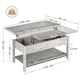 thumbnail image 4 of Mesa de Centro FABATO Madera Elevable 4 en 2, 4 of 5