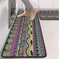 thumbnail image 2 of Kitchen Rugs Sets Of 2,Colorful Ethnic Pattern Anti Fatigue Kitchen Mat Rugs Non Slip Washable,Decorative Kitchen Floor Mats for Kitchen,Sink,Laundry,17"x47"+17"x47", 2 of 5