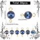 thumbnail image 2 of 30 piezas de abalorios de perlas naturales, abalorios de conector de perlas de agua dulce, perlas de patata azules, abalorios colgantes con doble bucle, a granel, 2 of 6