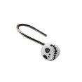 thumbnail image 4 of Design modern curtain hook for the shower, shower curtain hook in set of 12, white/silver metal and plastic shower ring, 4 of 4