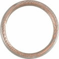 thumbnail image 2 of 18k Rose Gold Damascus Steel Pvd 6mm Polished Half Round Patterned Band Size 10 Ring for Women and Men, 2 of 2