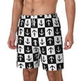 thumbnail image 2 of Gaeub Nautical Anchors1 Mens Swim Trunks Stretch Beach Shorts Quick Dry for Men Swim Shorts Swimwear with Pockets- Medium, 2 of 9