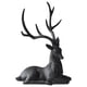 thumbnail image 1 of Adornos de ciervo y reno negro para estanterías, salas de estar y muebles artesanales. Sentado, 1 of 8