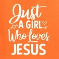 thumbnail image 5 of Wild Bobby Just A Girl Who Loves Jesus Inspirational/Christian Unisex Graphic Hoodie Sweatshirt, Orange, XX-Large, 5 of 5