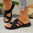 thumbnail image 4 of Fasiaou 4 Counts Women's Mesh Slide Sandals Comfortable Open Toe Flat Casual Shoes for Women Breathable Indoor Outdoor House Slippers Summer Beach Walking Sandals, 4 of 8