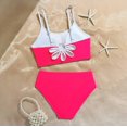 thumbnail image 6 of Shadoumai Girls Swimsuit Contrast Trim Tankini Swimsuit Solid Color 2 Piece Teen Bathing Suit Modest Swimwear+Drawstring 9-, 6 of 7