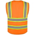 thumbnail image 2 of High Reflective Vest Class 2 Safety Vests with 5 Pockets Zipper High Visibility Construction Uniform Meets ANSI/ISEA, 2 of 5