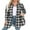04 Black White, variant on Cueply Womens Flannel Shirts Plaid Shacket Long Sleeve Button Down Collared Jacket Coats with Pockets