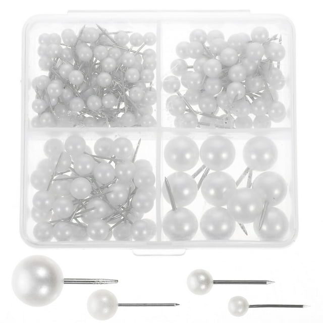 MasteelfCA 200Pcs Jewelry Making Pin Bulletin Straight Pin Pearlized Board Pin Craft Making Pin
