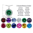 thumbnail image 3 of Switch-It Gems� Interchangeable Simulated Emerald Halo Pendant Necklace Set Round 12mm Simulated Birth Months Include, 3 of 9