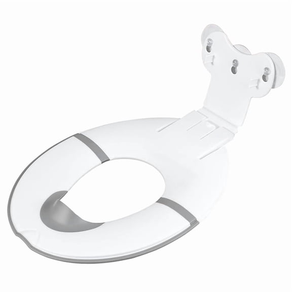 Foldable Potty Training Seat, Toddler Toilet Seat for Travel with Suction Cups Firmly Adhere and Adjustable Length