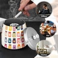thumbnail image 4 of Yayeee Ashtray with Lid for Cigarette Smokeless Stainless Steel Home Ash Holder, Orange Jar, 4 of 7