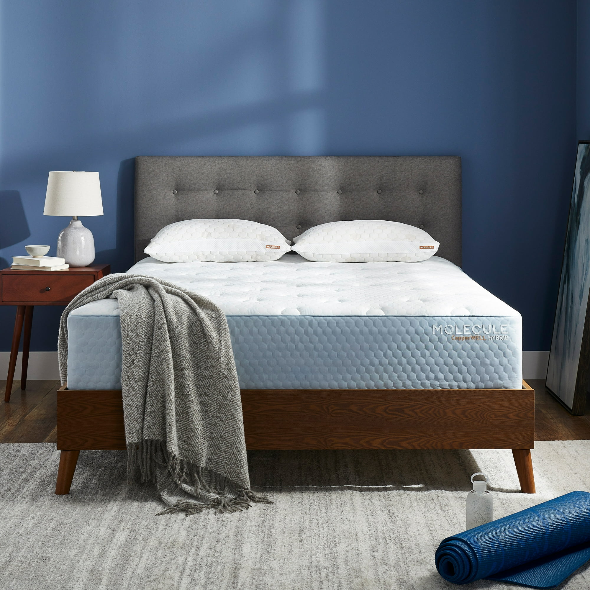 Molecule Copperwell 13 Hybrid Cooling Gel Memory Foam And Encased Coil Medium Firm Mattress King
