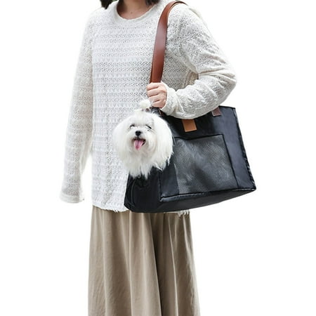 Cats Dog Carrier Shoulder Bag Outing Bag with Drawstring Large Soft Shoulder Bag