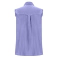thumbnail image 5 of Womens Tank Tops JIANLAI Summer Eyelet Cotton Button Down Tank Tops Casual Ruffle Flowy Blouse Vest (S-5XL) Purple, 5 of 6