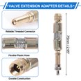 thumbnail image 3 of 1 Set de extensión de válvula de llanta de cobre de 45 grados con extensor de vástago de válvula de llanta de acero inoxidable universal de 75 mm para automóvil, motocicleta, RV, camión, bicicleta, 3 of 6