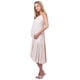 thumbnail image 3 of Vestido Maternidad Largo Rayón Fresco Vestido Embarazo Verano Casual Juvenil Amplio Color Beige, 3 of 3