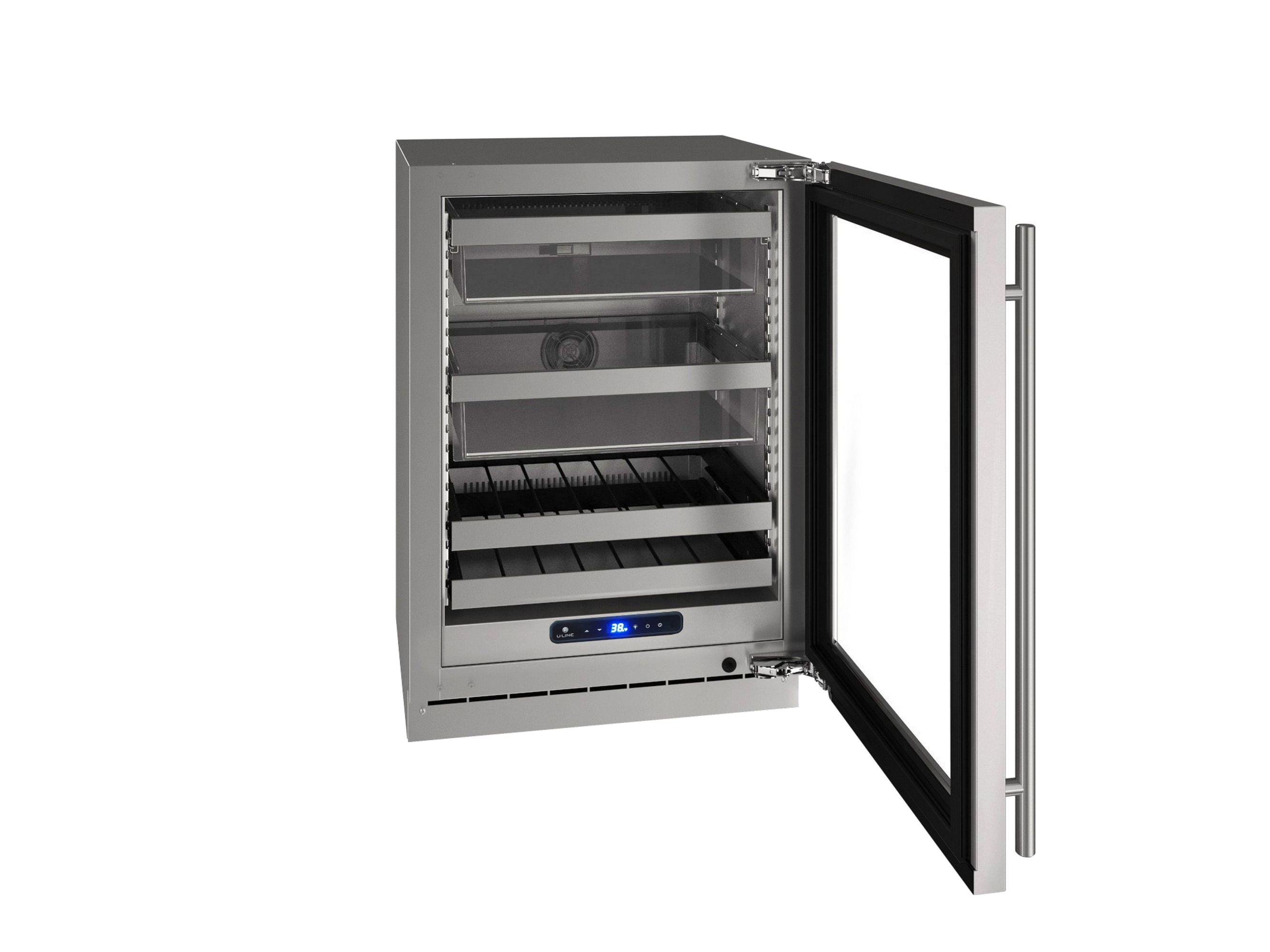 U-Line Uhbv524-41A 24" Wide 14 Wine Bottle And 111 Can Capacity Built-In Or Free Standing