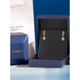 thumbnail image 5 of Gem Stone King 14K Yellow Gold Pink and White Lab Grown Diamond Earrings for Women | 1.05 Cttw | Gemstone April Birthstone | Round 5MM, 5 of 6