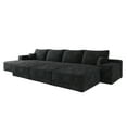 thumbnail image 4 of MAYEERTY 135" Large Modular Cloud Sofa Bed, 6-Seater Living Room Sofa, No Assembly Plush Corduroy Fabric, Black (6 packages), 4 of 5