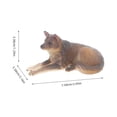 thumbnail image 2 of Mini simulación de lobo, modelo de animal salvaje de plástico, decoración de lobo falso, estatua de lobo, 2 of 7
