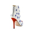 thumbnail image 2 of Isa Tapia Madrid Embroidered Asterisk Leather Point-Toe Ankle Booties - White, Size 40, 2 of 5