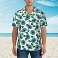 thumbnail image 6 of Picia Blue Sunflowers Gentle Cotton Regular Fit Short Sleeve Casual Hawaiian Shirt for Men-Medium, 6 of 9