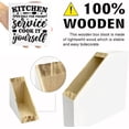 thumbnail image 3 of Zomyto 7"x7" Funny Kitchen Wood Block Signs,Kitchen Open Daily for Prompt Wooden Box Sign for Home Shelf Farmhouse Kitchen Tabletop Desk Decor, 3 of 7