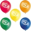 12" Latex Happy 5th Birthday Balloons, Assorted 8ct
