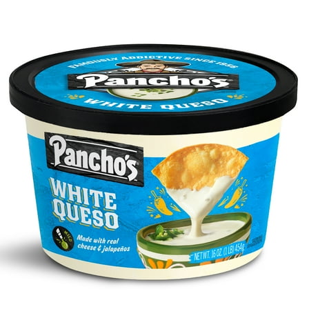 Pancho's White Queso Cheese Dip, 16 oz Tub