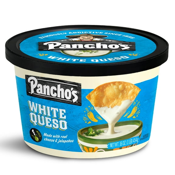 Pancho's White Queso Cheese Dip, 16 oz Tub