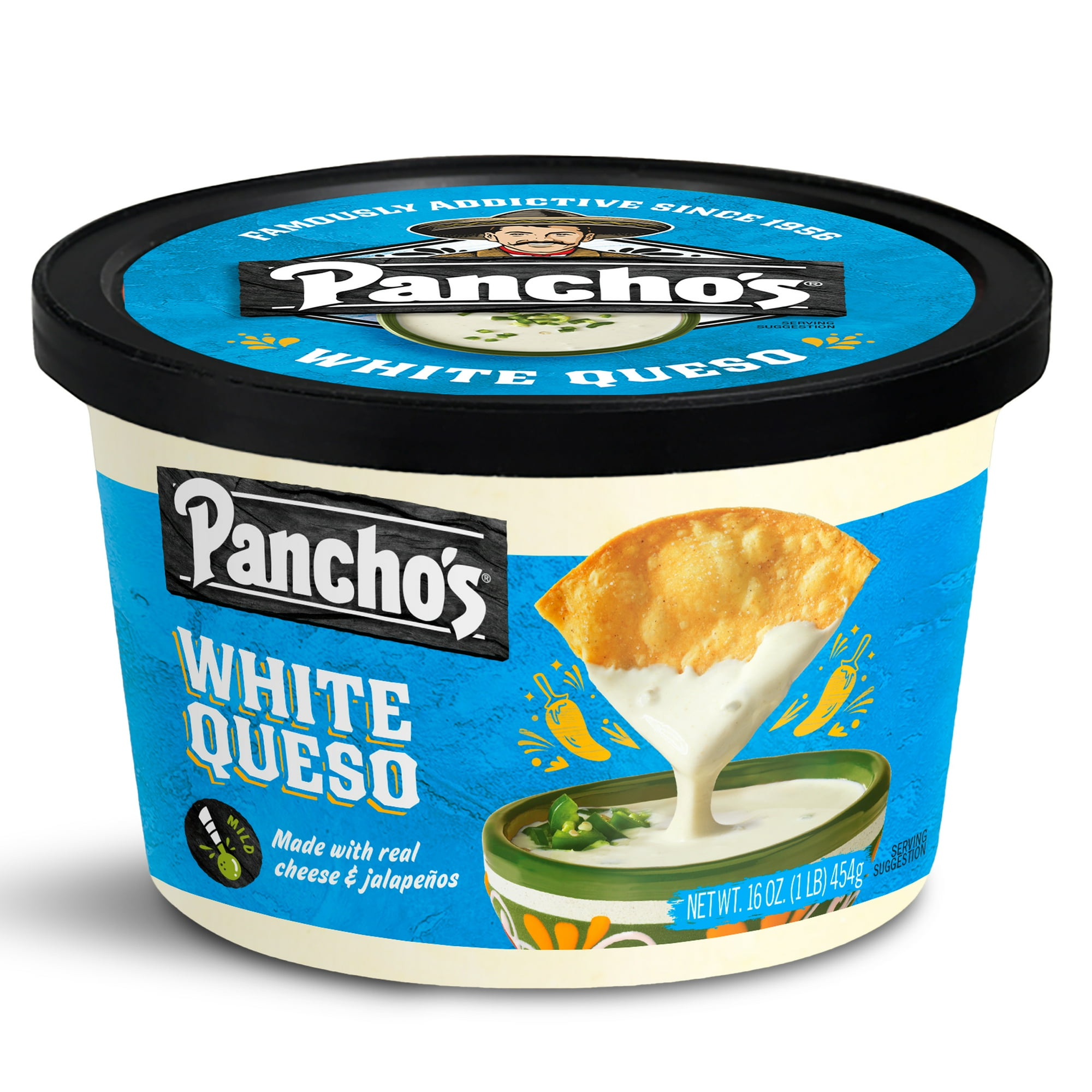 Pancho's White Queso Cheese Dip, 16 oz Tub