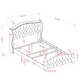 thumbnail image 3 of Furniture of America Hillcrest Fabric Tufted Bed, Ivory, Queen, 3 of 8