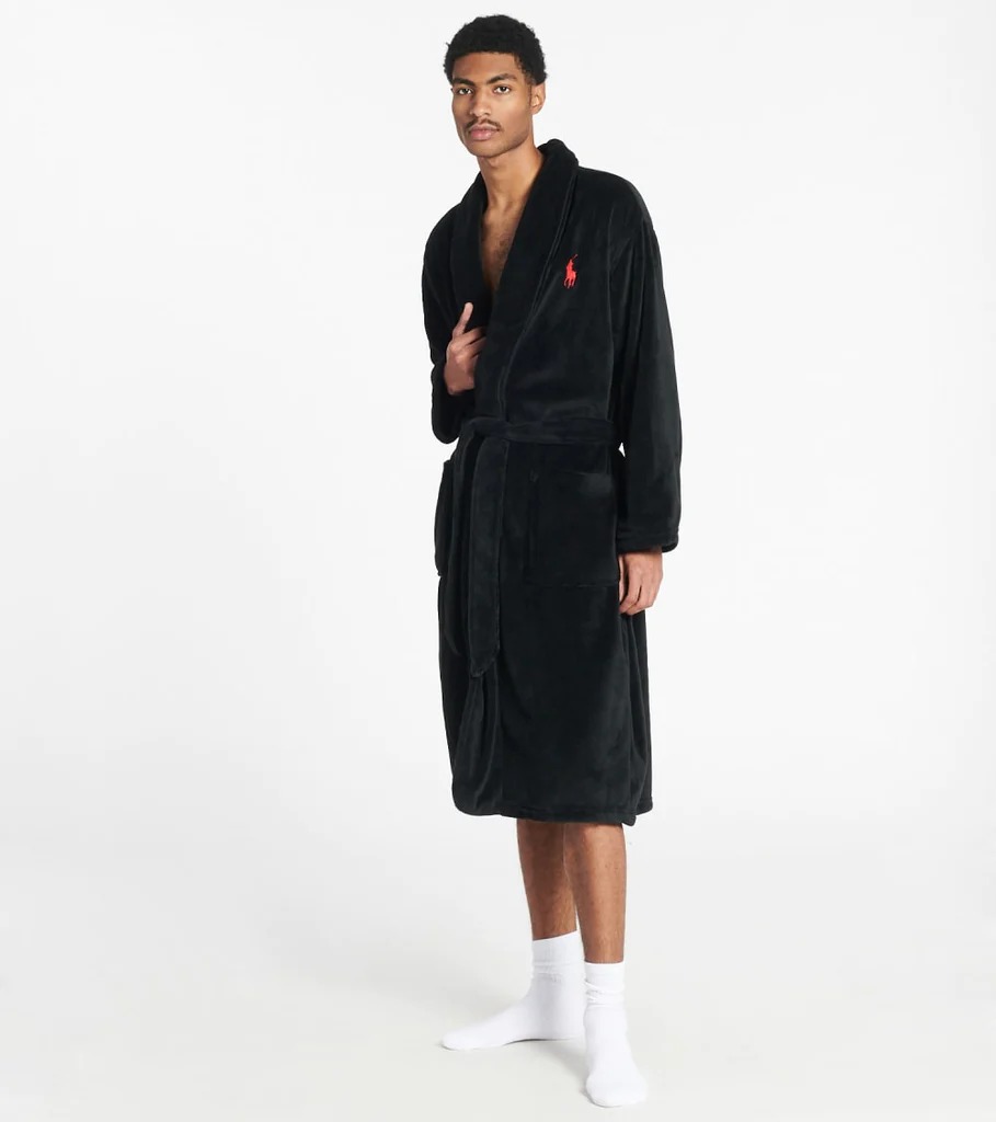 Black ralph lauren dressing gown Clearance