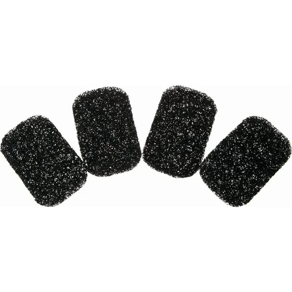 Dish Soap Block, Soap Sponge, Small Soap Dish, 4 Pack Beige Soap Saver Draining Lift Pad 2.9" x 4.5" PVC Non-BPA Non-Slip Durable Black